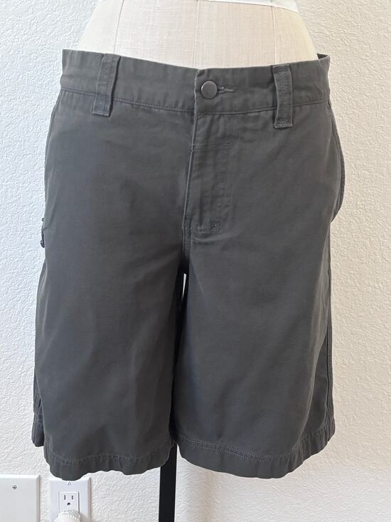Columbia Other - Columbia Men's Cargo Shorts Size 32 Olive Gray Cotton 10 Inch Inseam Casual